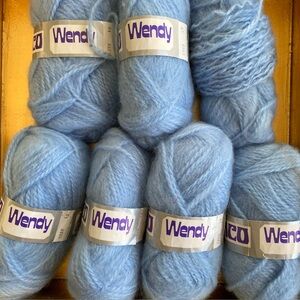 Wendy “Monaco” wool blend yarn. NWT. Made in England. (Light Blue Yarn Bundle)